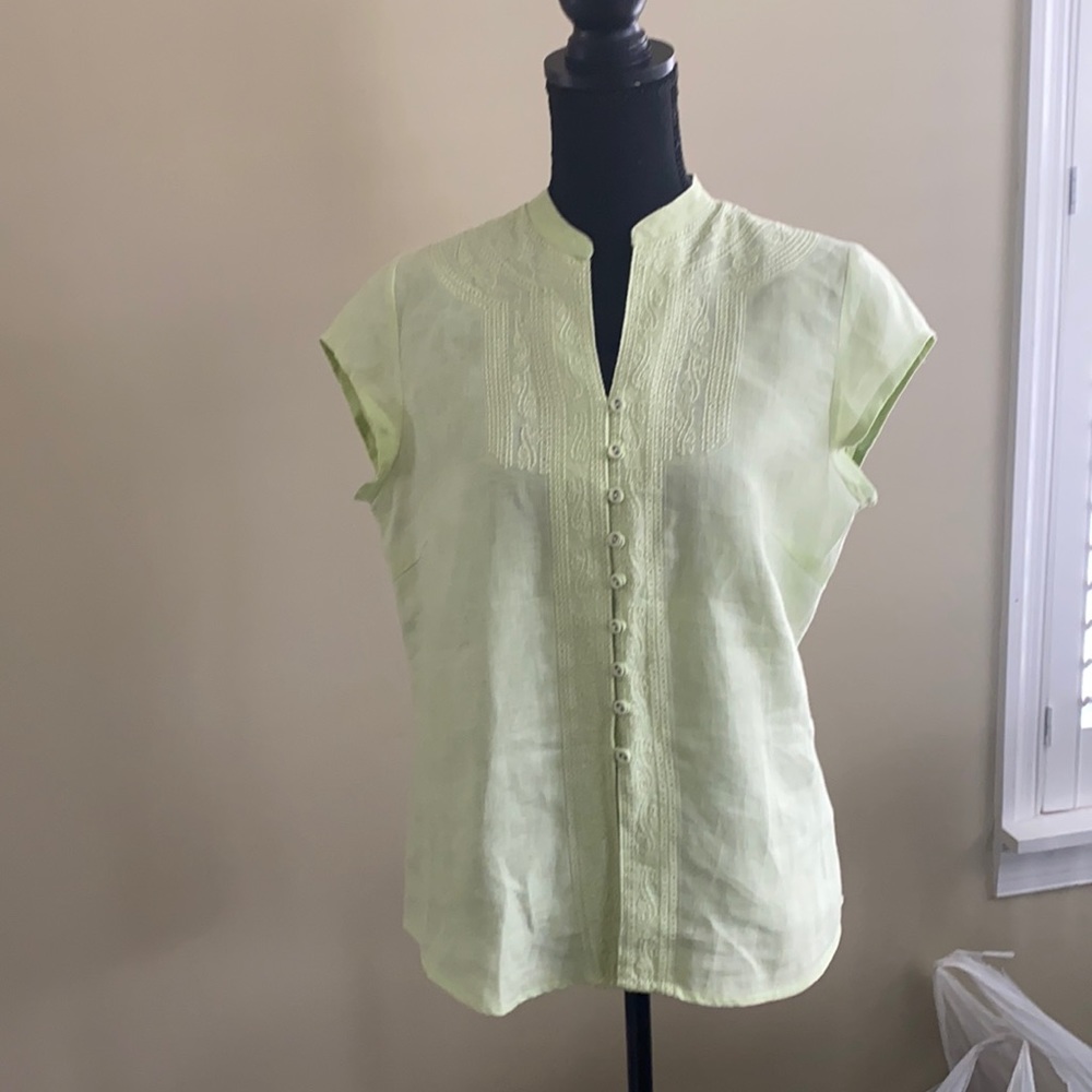 SUSAN BRISTOL 100% linen blouse